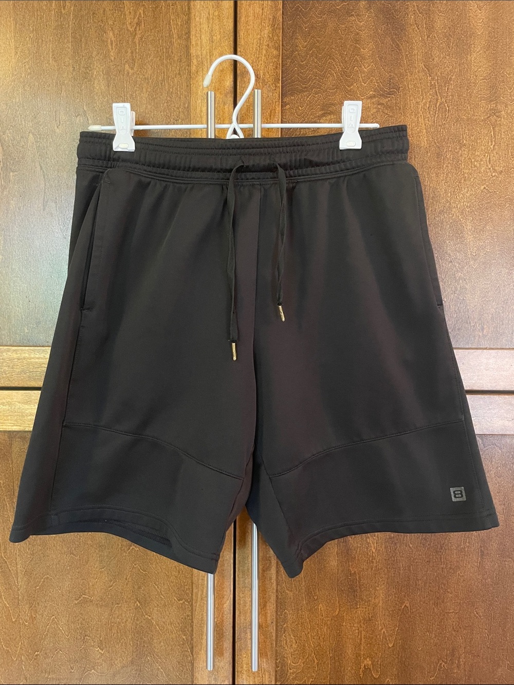 Layer 8 Men's Black Athletic Drawstring Shorts